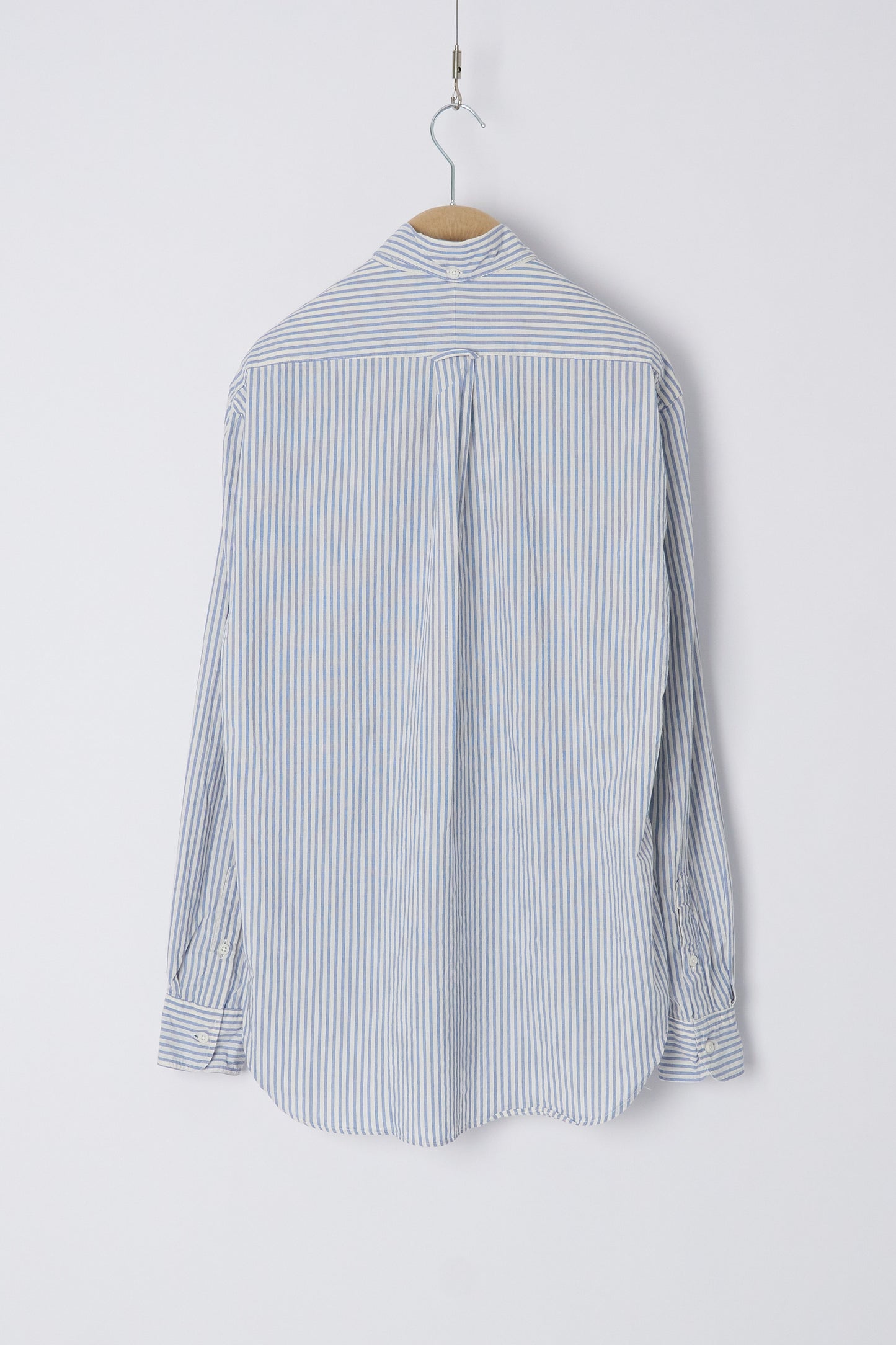 White Organic Cotton Dobby Stripe - Old Fit