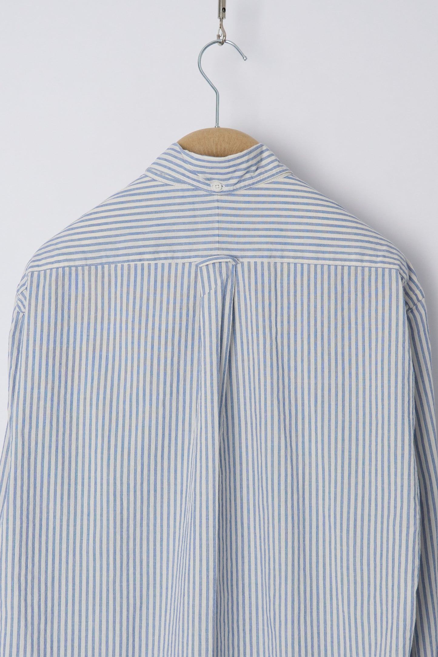 White Organic Cotton Dobby Stripe - Old Fit