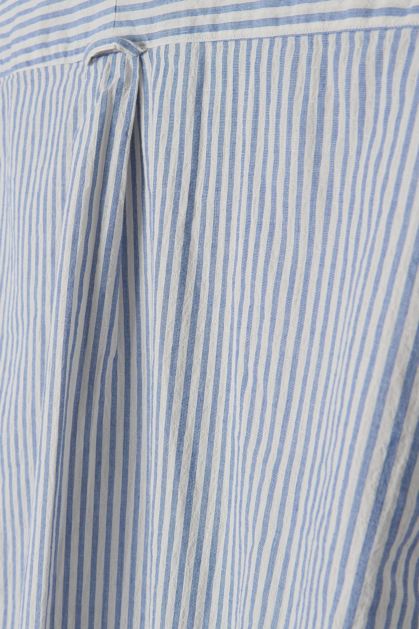White Organic Cotton Dobby Stripe - Old Fit