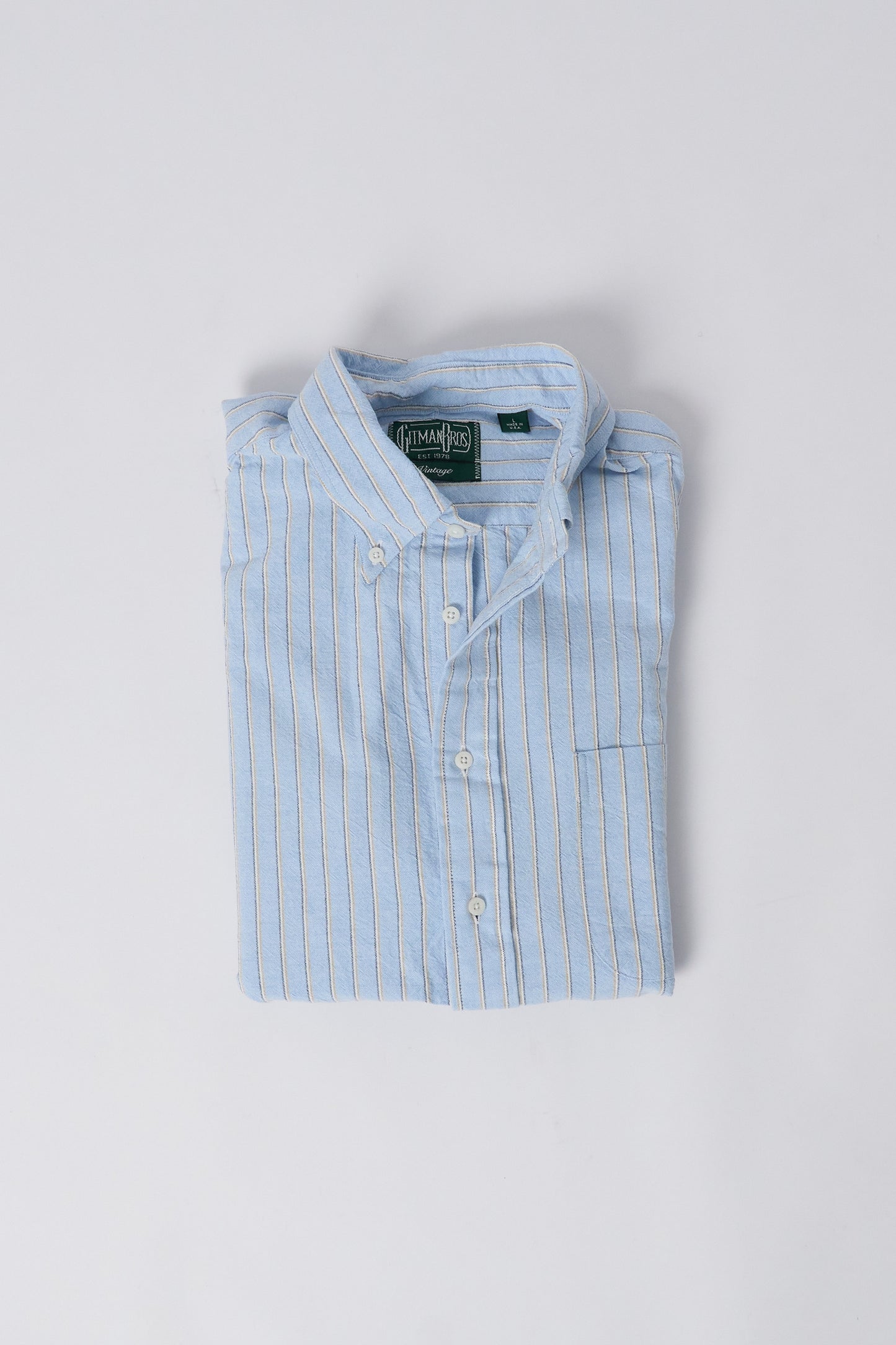 Blue Striped Japanese Oxford - Old Fit