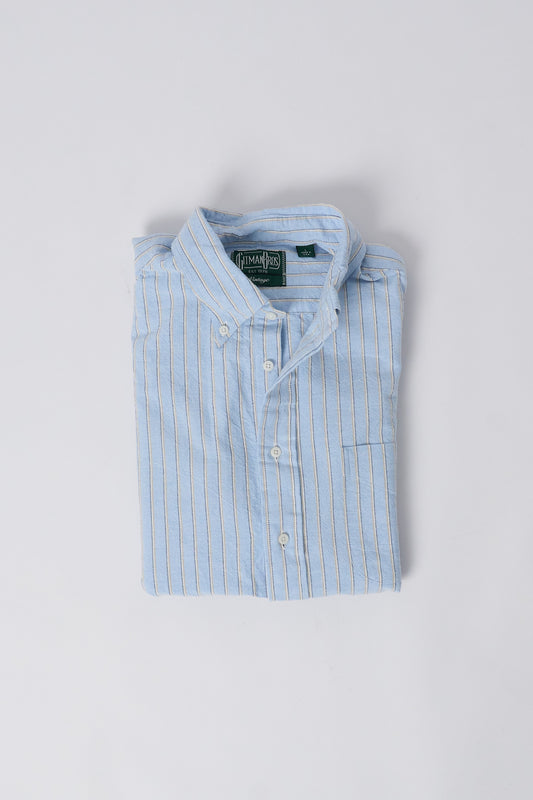 Blue Striped Japanese Oxford - Old Fit