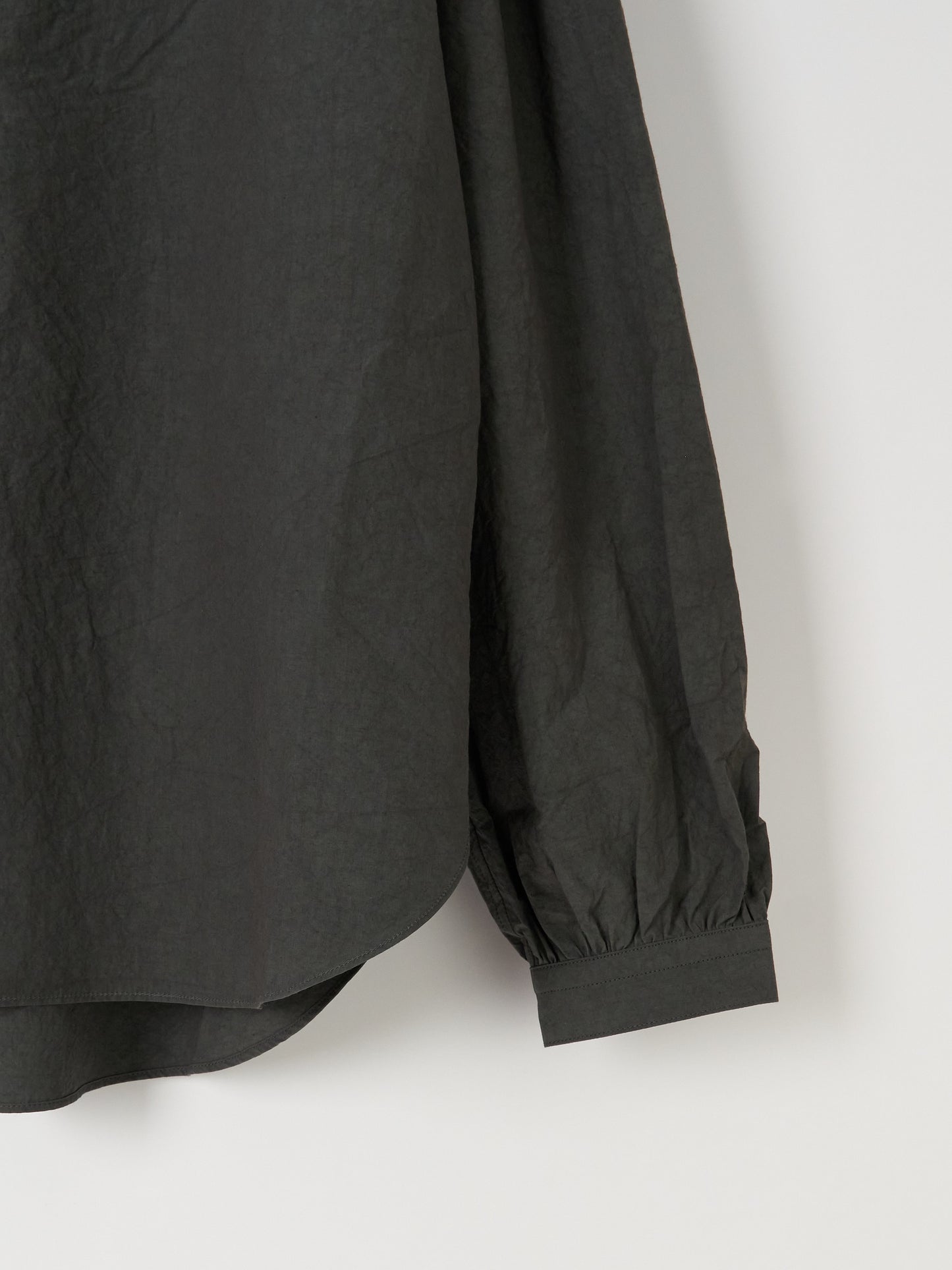 Gathered Pull-On Shirt - Charcoal
