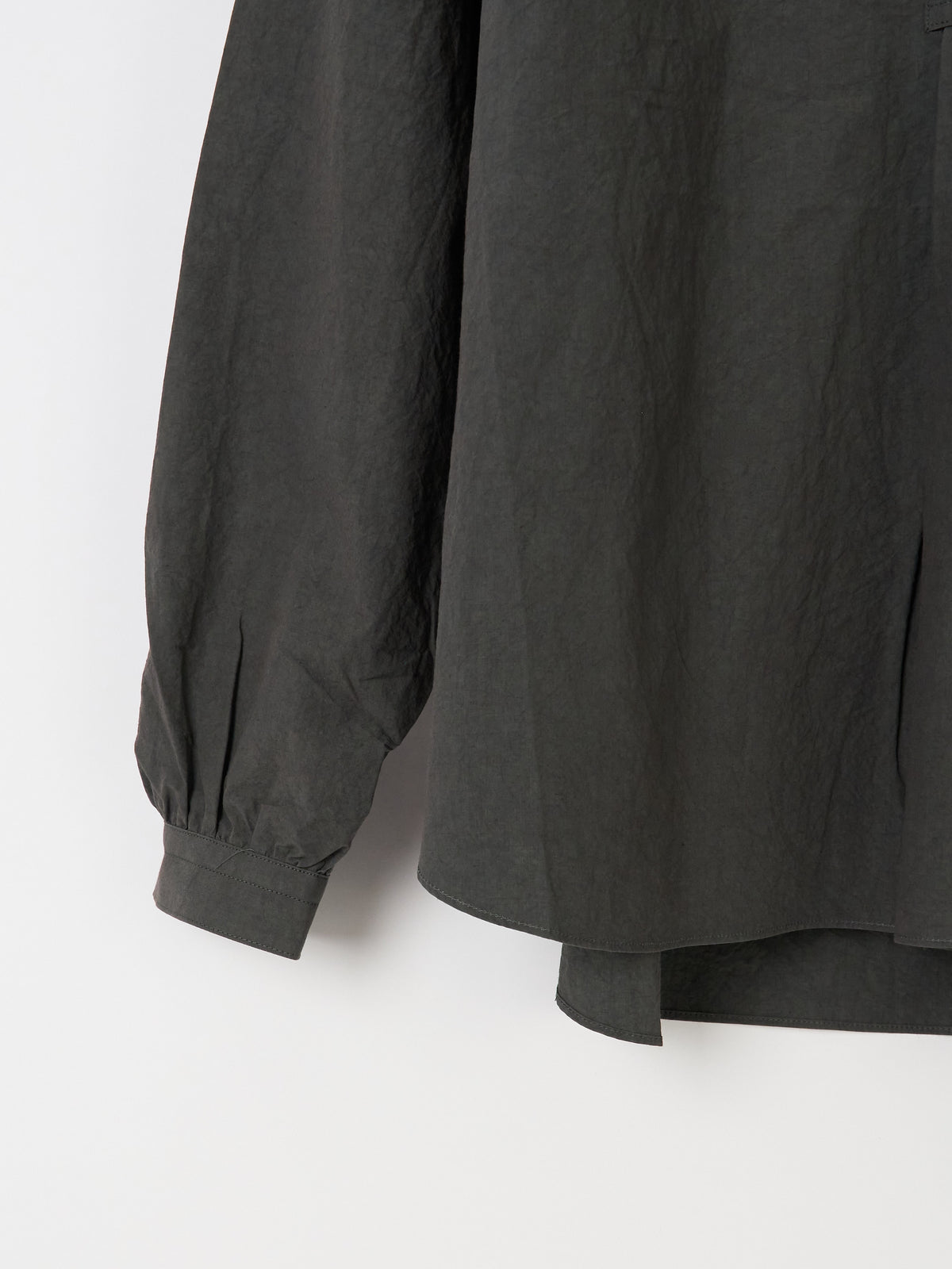 Gathered Pull-On Shirt - Charcoal