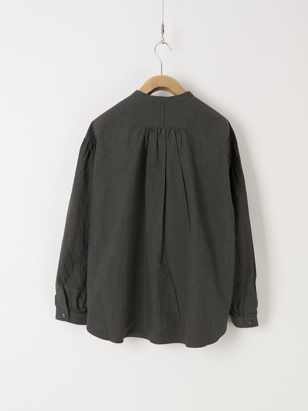 Gathered Pull-On Shirt - Charcoal
