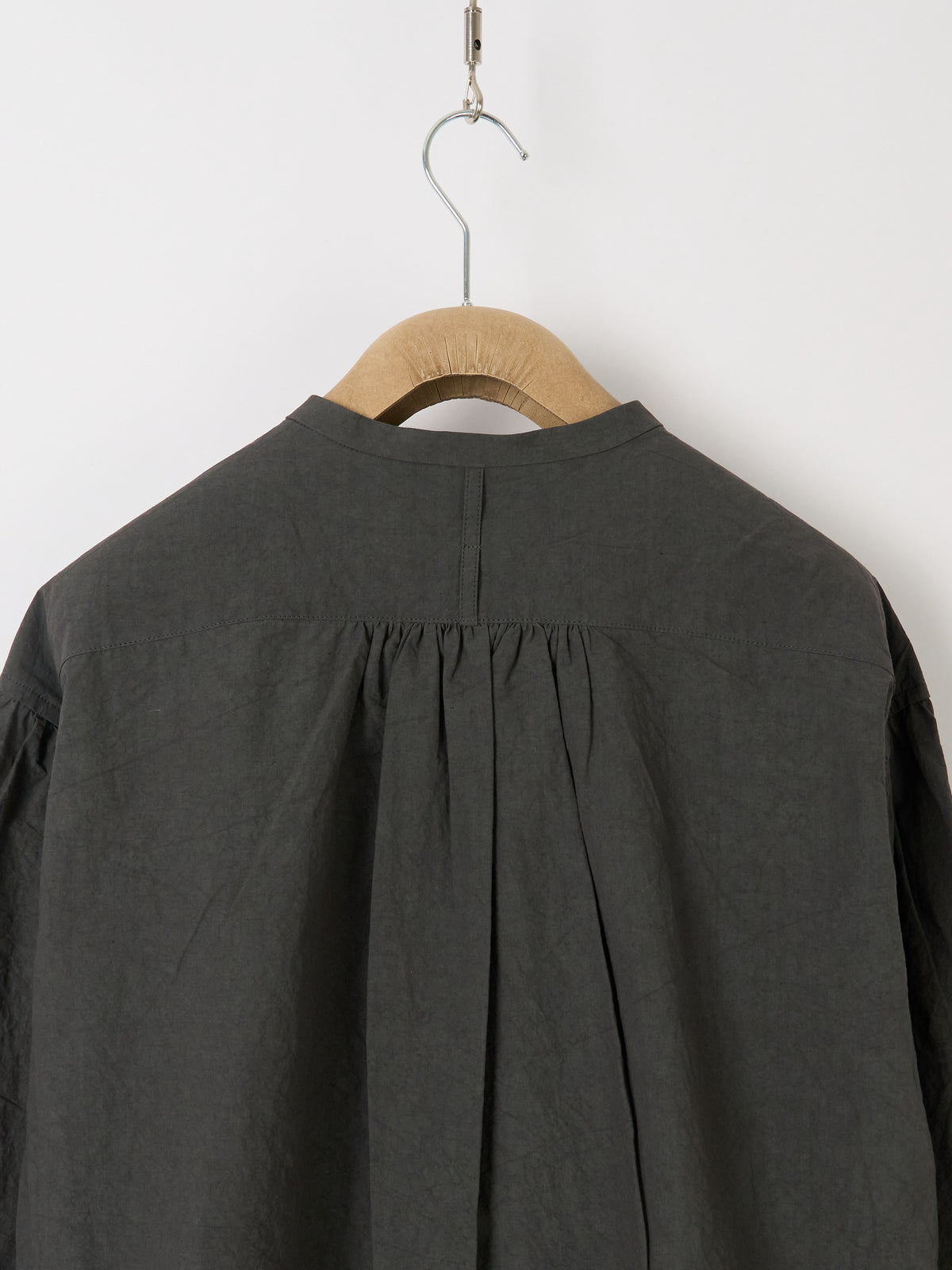 Gathered Pull-On Shirt - Charcoal