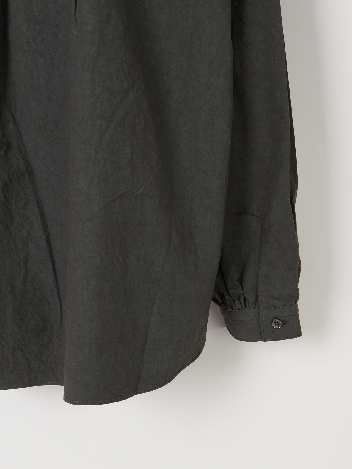 Gathered Pull-On Shirt - Charcoal