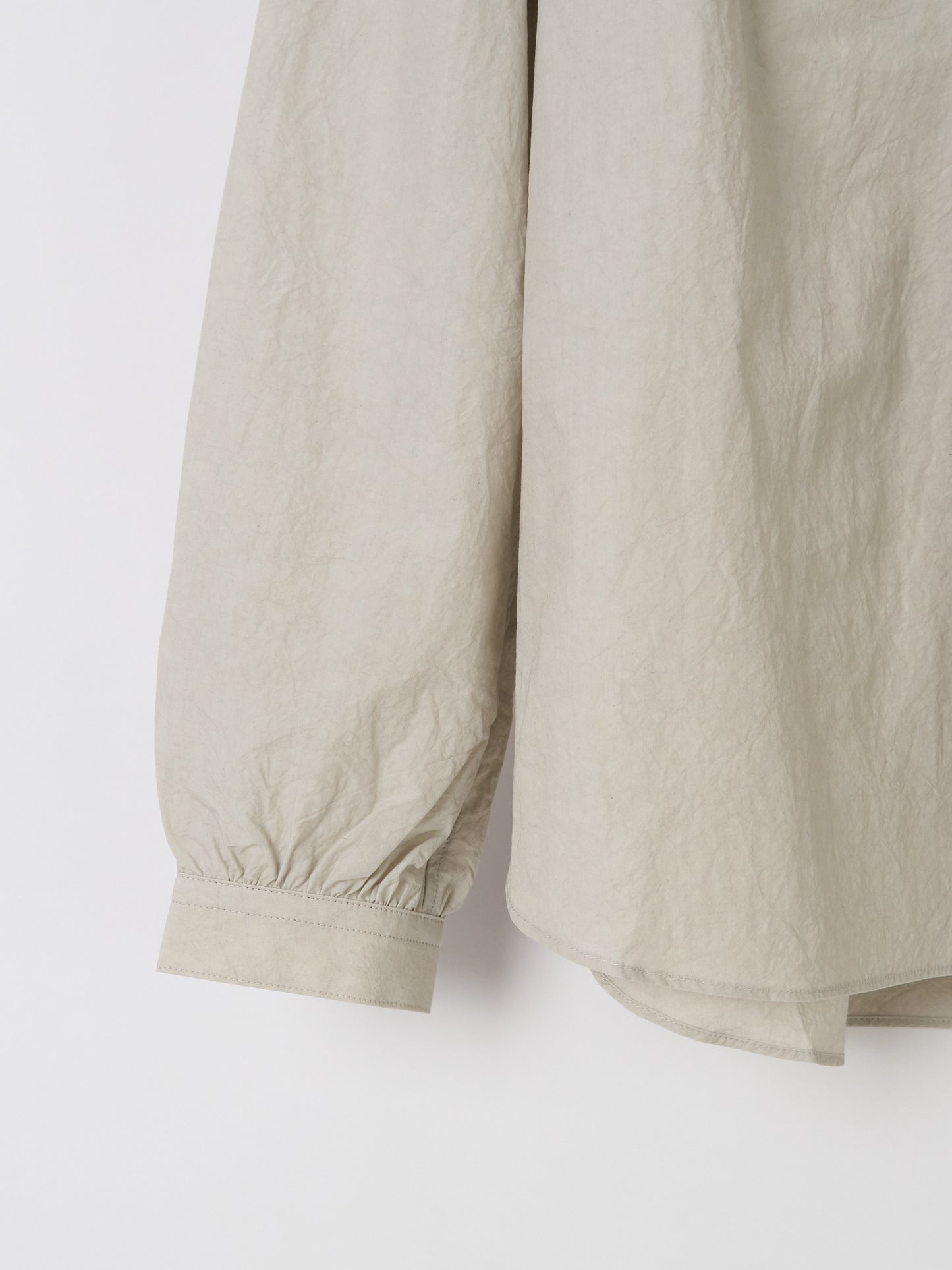 Gathered Pull-On Shirt - Light Grey