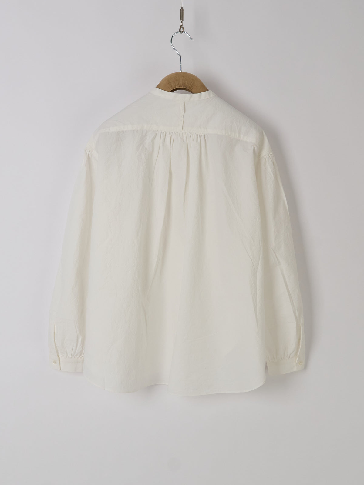 Gathered Pull-On Shirt - Off-white