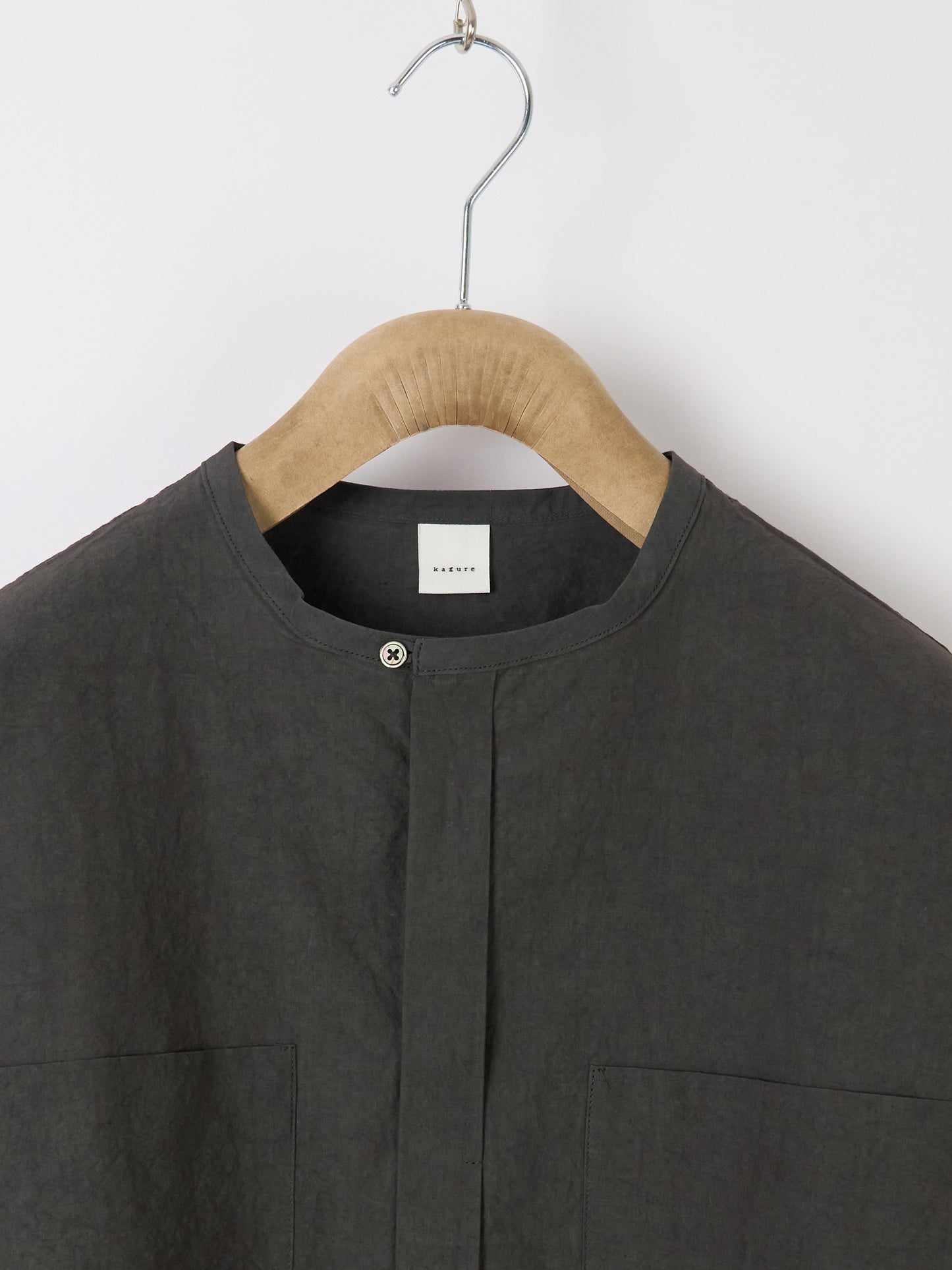 Double-Pocket Wide Shirt - Charcoal