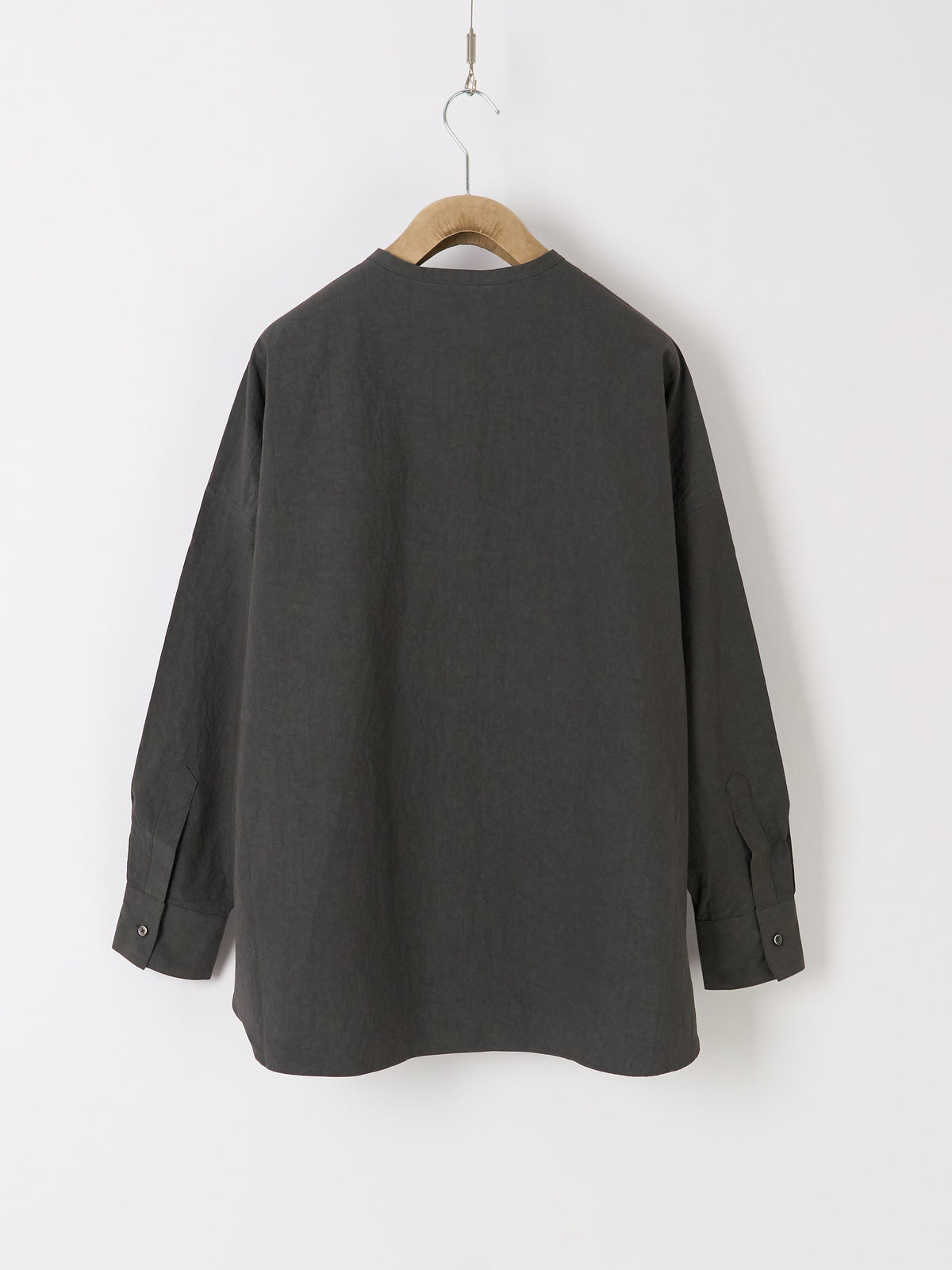 Double-Pocket Wide Shirt - Charcoal