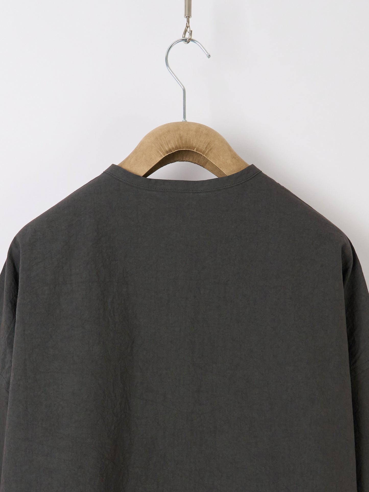 Double-Pocket Wide Shirt - Charcoal