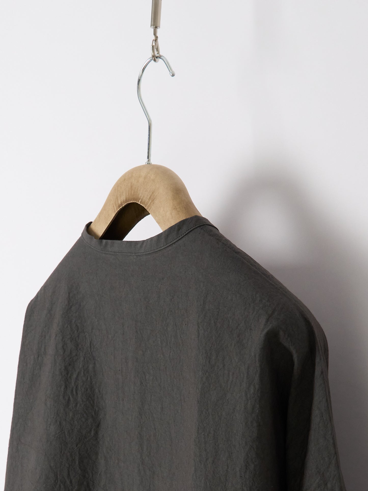 Double-Pocket Wide Shirt - Charcoal