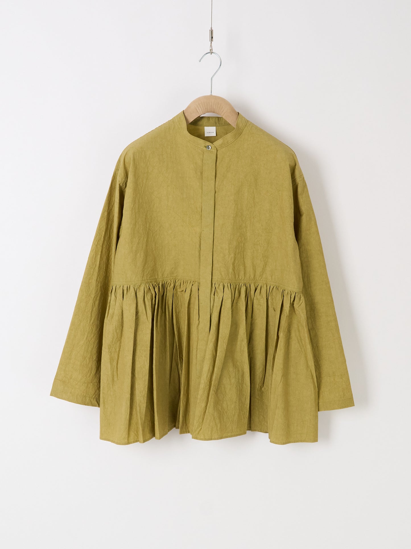 Gathered-Waist Blouse - Mustard