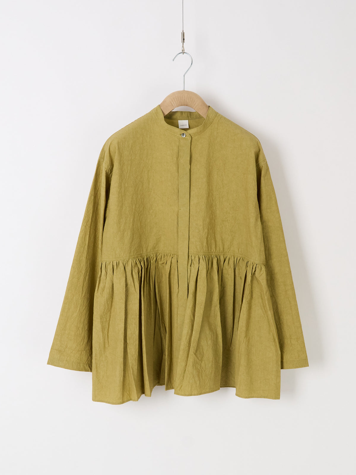 Gathered-Waist Blouse - Mustard