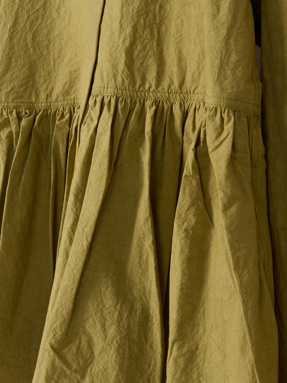Gathered-Waist Blouse - Mustard