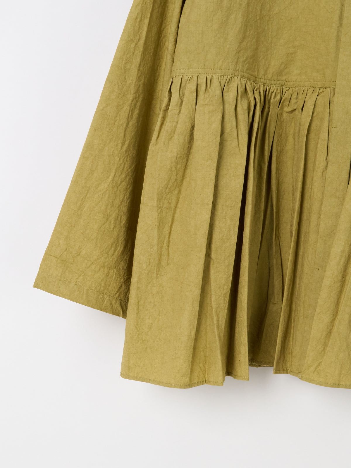 Gathered-Waist Blouse - Mustard