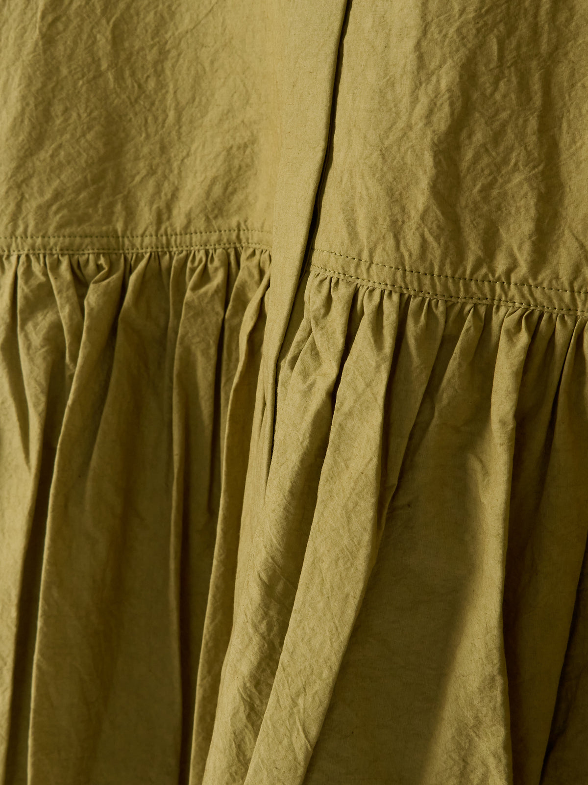 Gathered-Waist Blouse - Mustard
