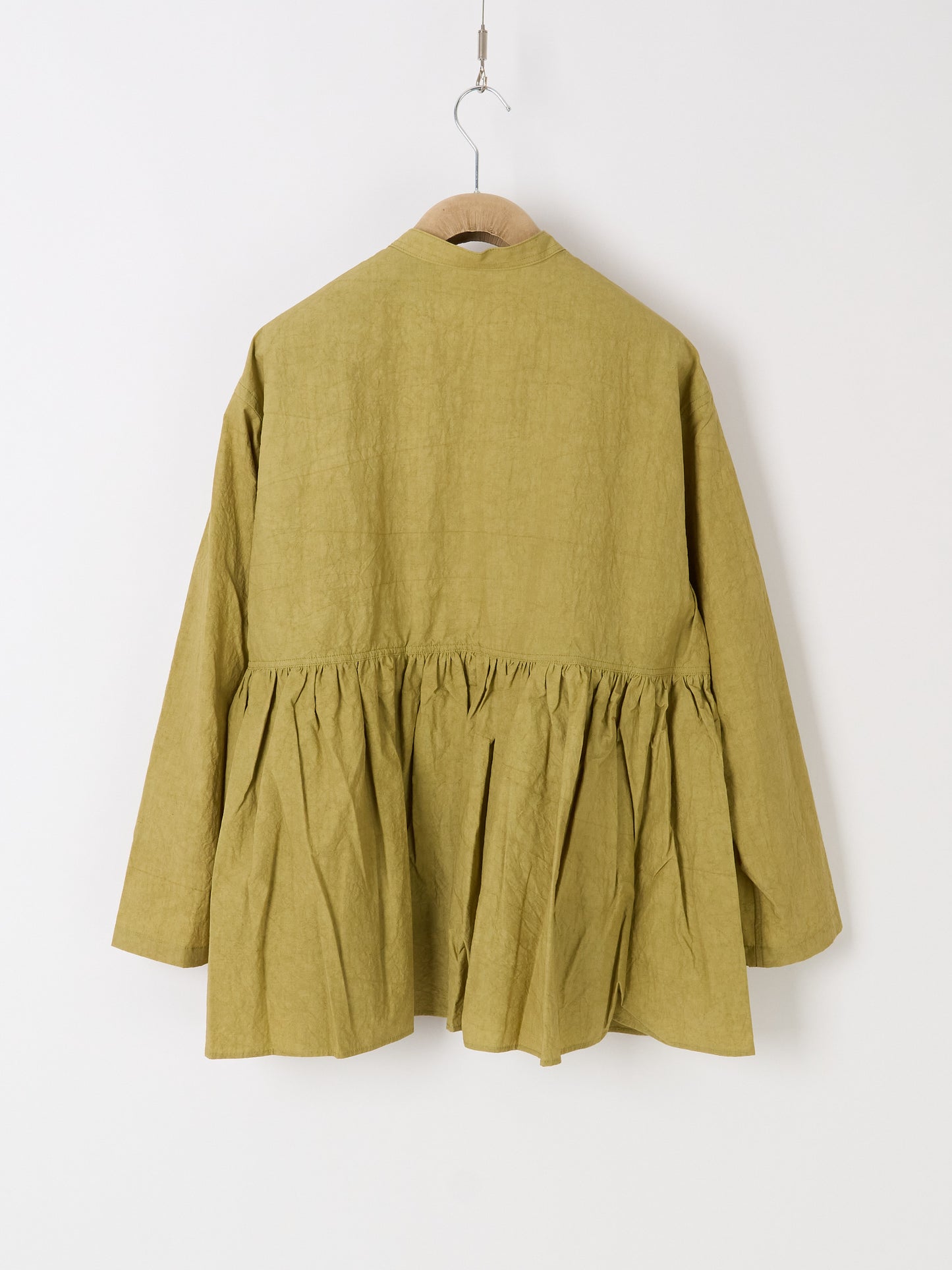 Gathered-Waist Blouse - Mustard