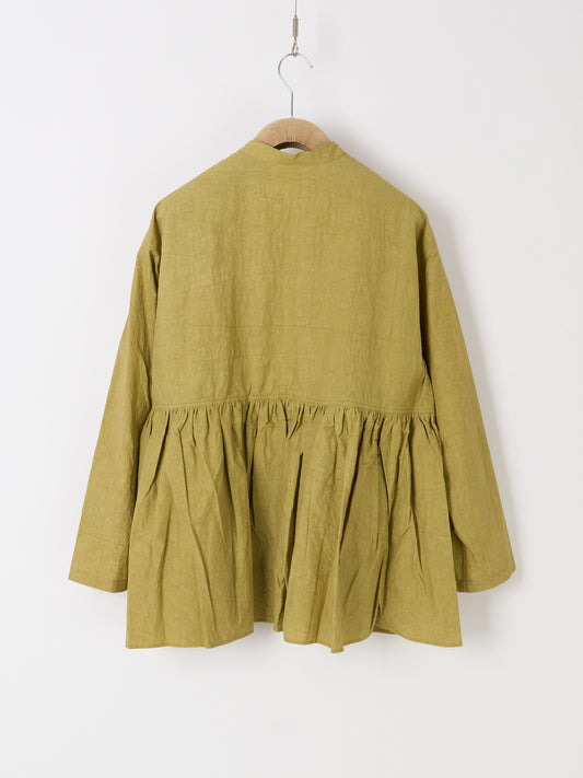 Gathered-Waist Blouse - Mustard