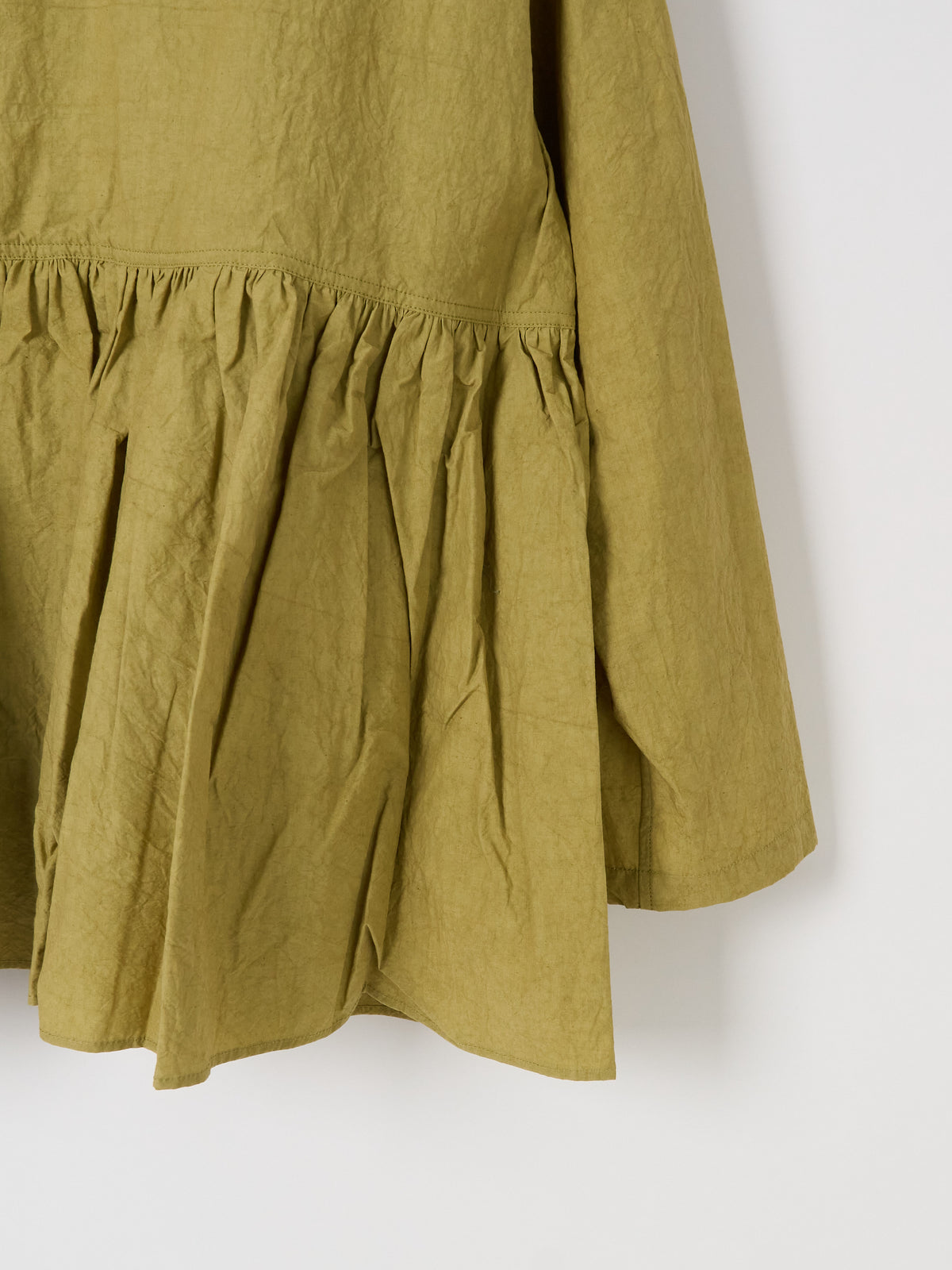 Gathered-Waist Blouse - Mustard