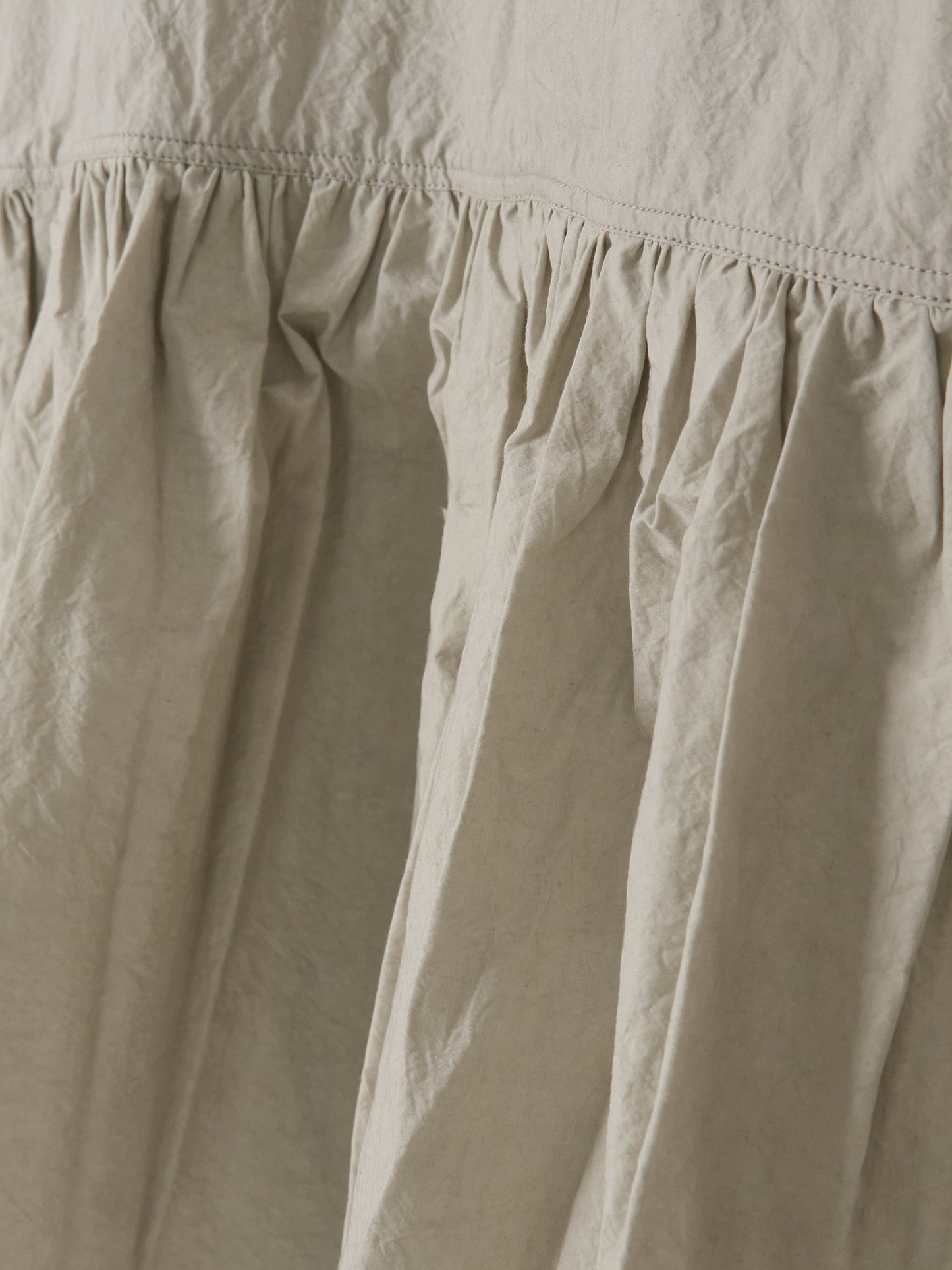 Gathered-Waist Blouse - Light Grey