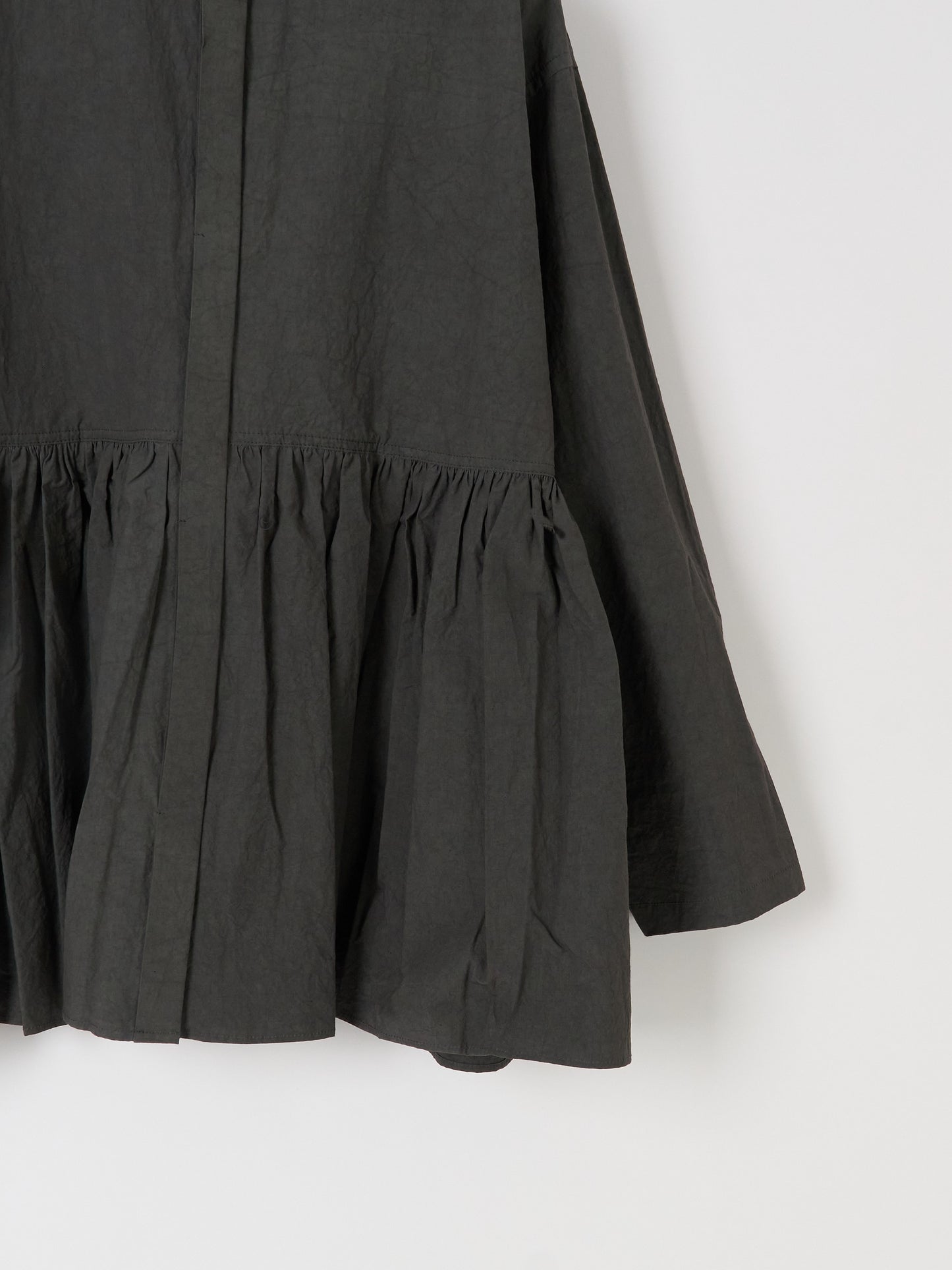 Gathered-Waist Blouse - Charcoal
