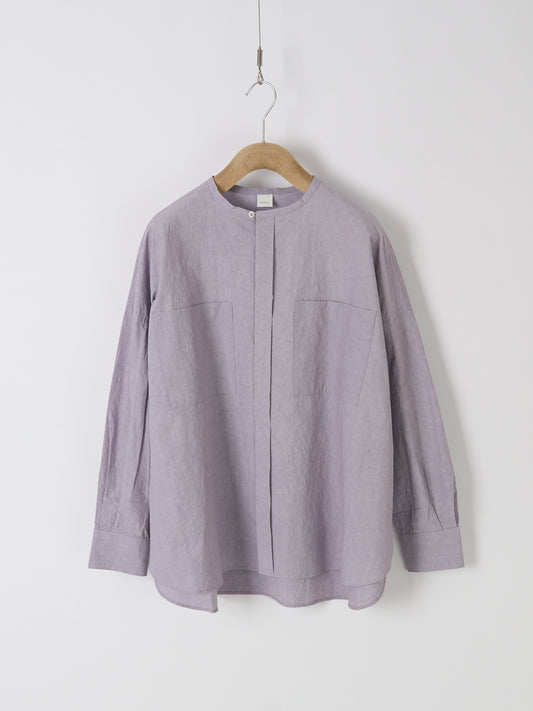 Double-Pocket Wide Shirt - Lavender