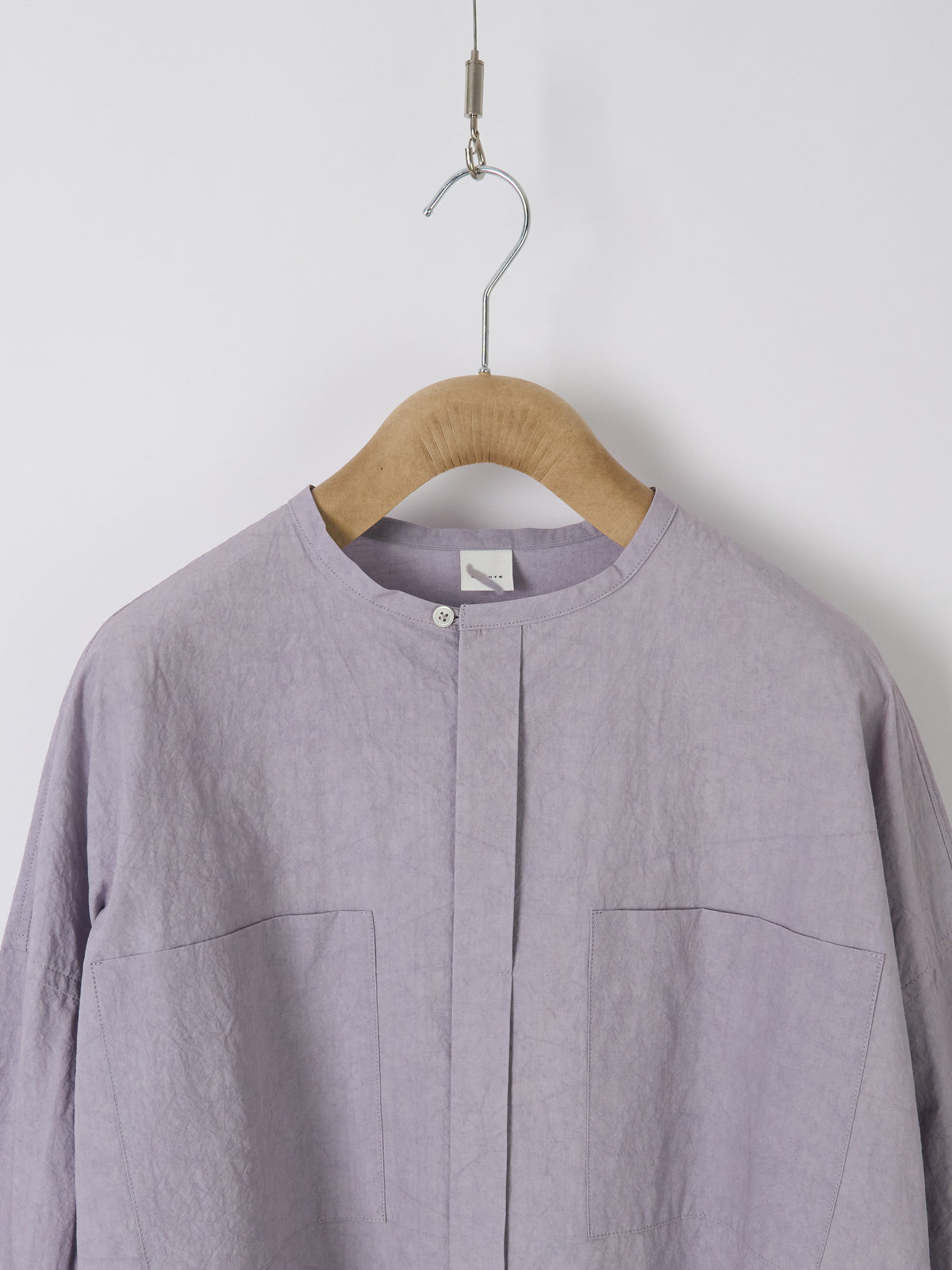 Double-Pocket Wide Shirt - Lavender