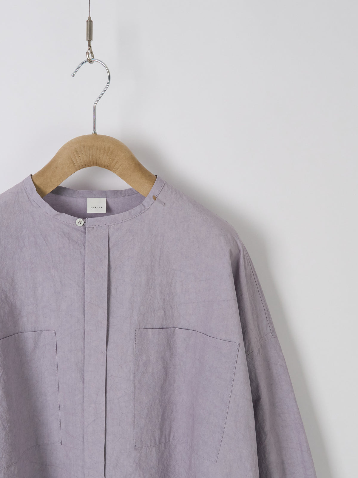 Double-Pocket Wide Shirt - Lavender