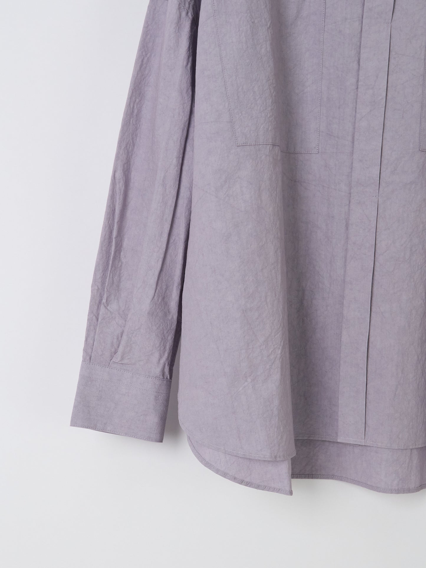Double-Pocket Wide Shirt - Lavender