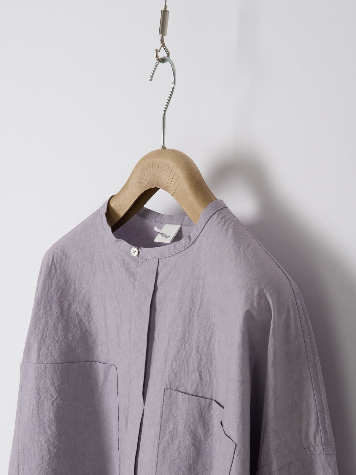 Double-Pocket Wide Shirt - Lavender