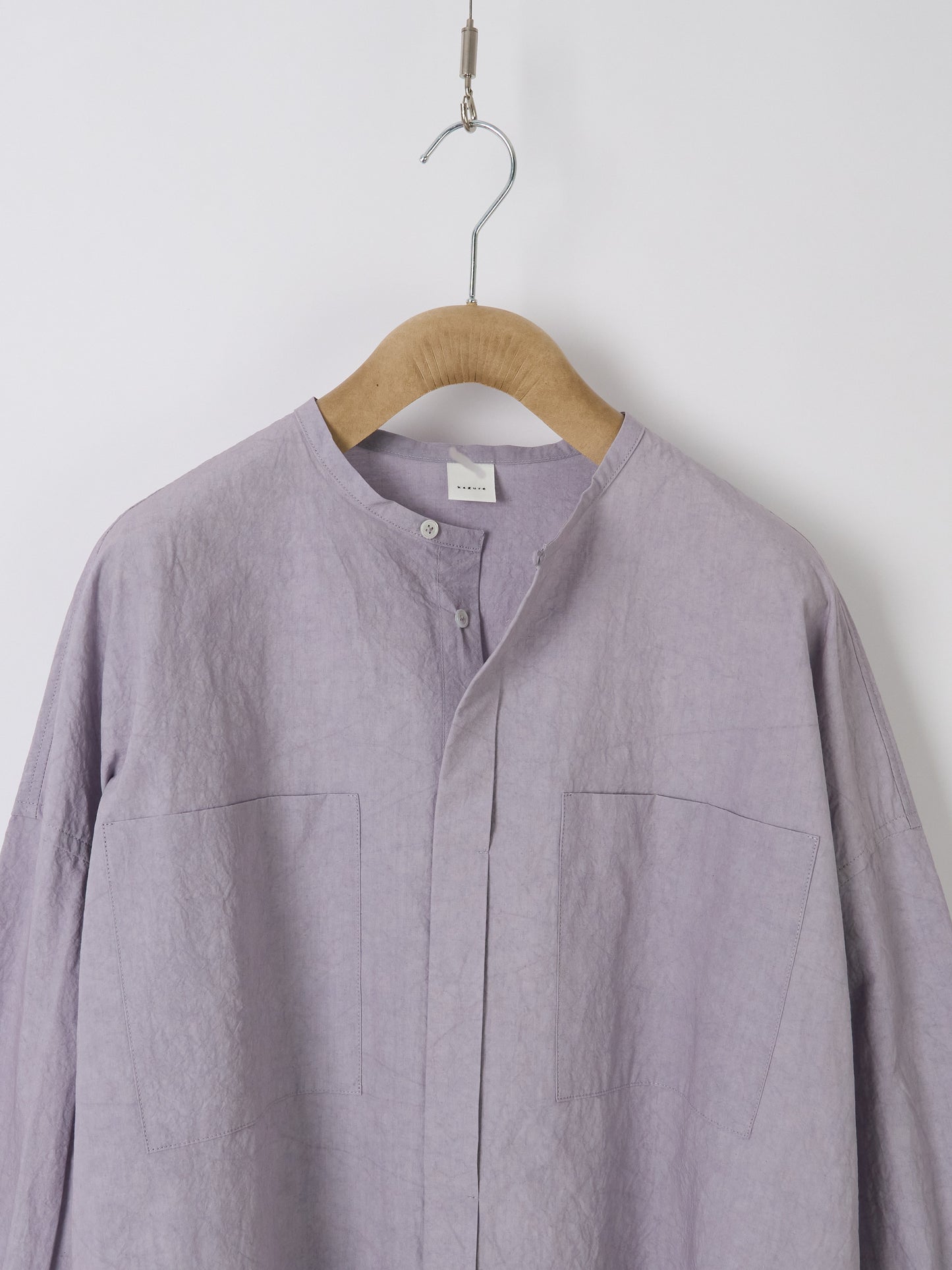 Double-Pocket Wide Shirt - Lavender