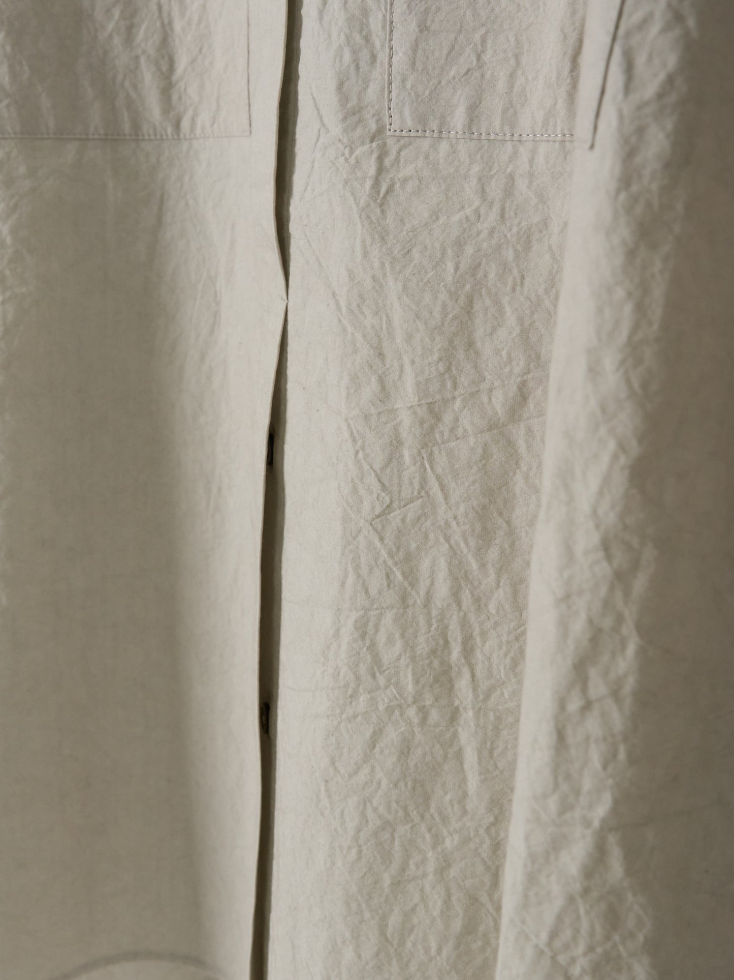Double-Pocket Wide Shirt - Light Grey