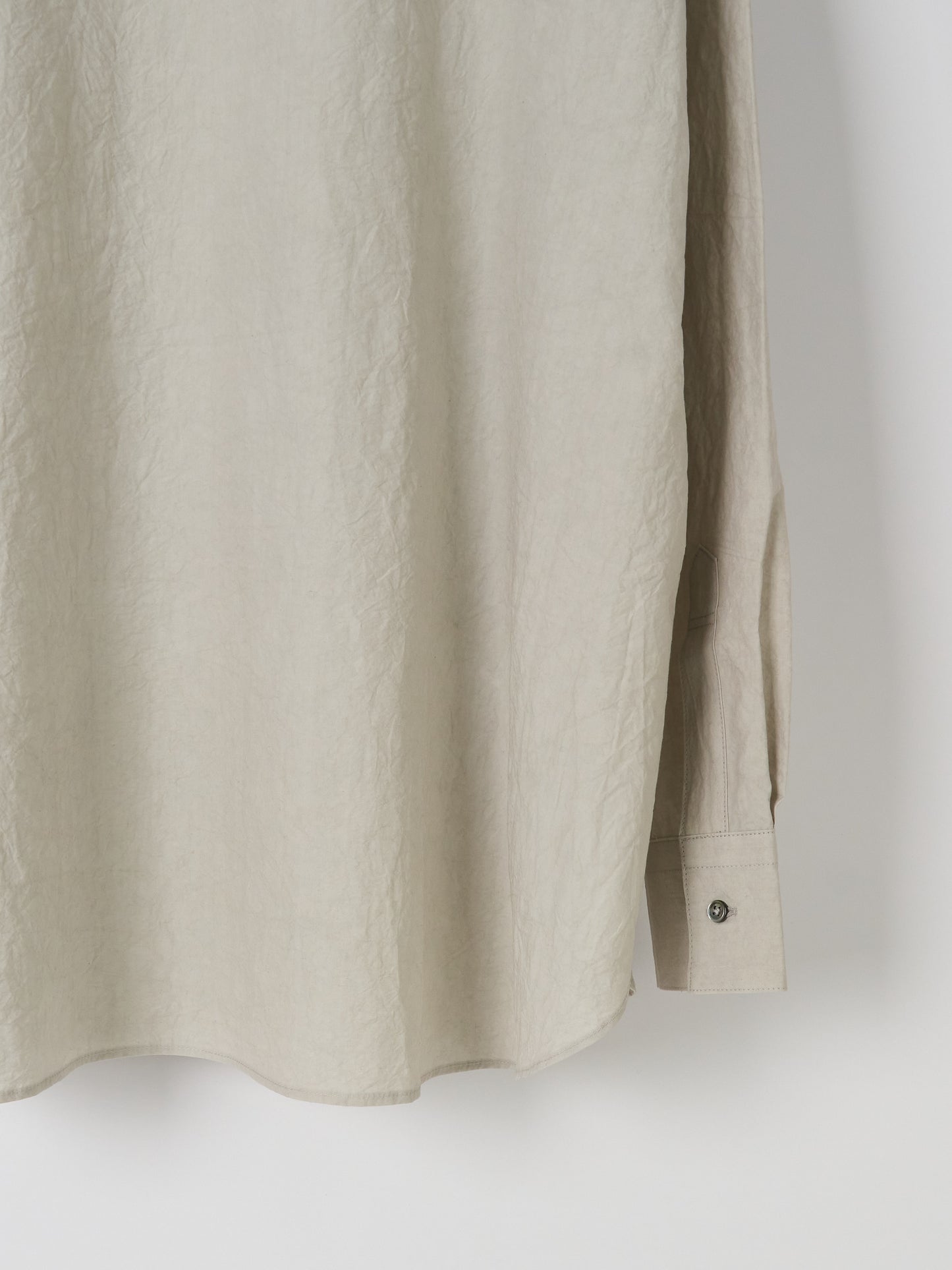 Double-Pocket Wide Shirt - Light Grey