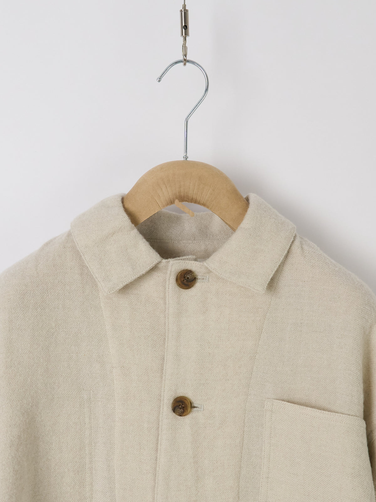 Wool Linen Chore Jacket - Ivory