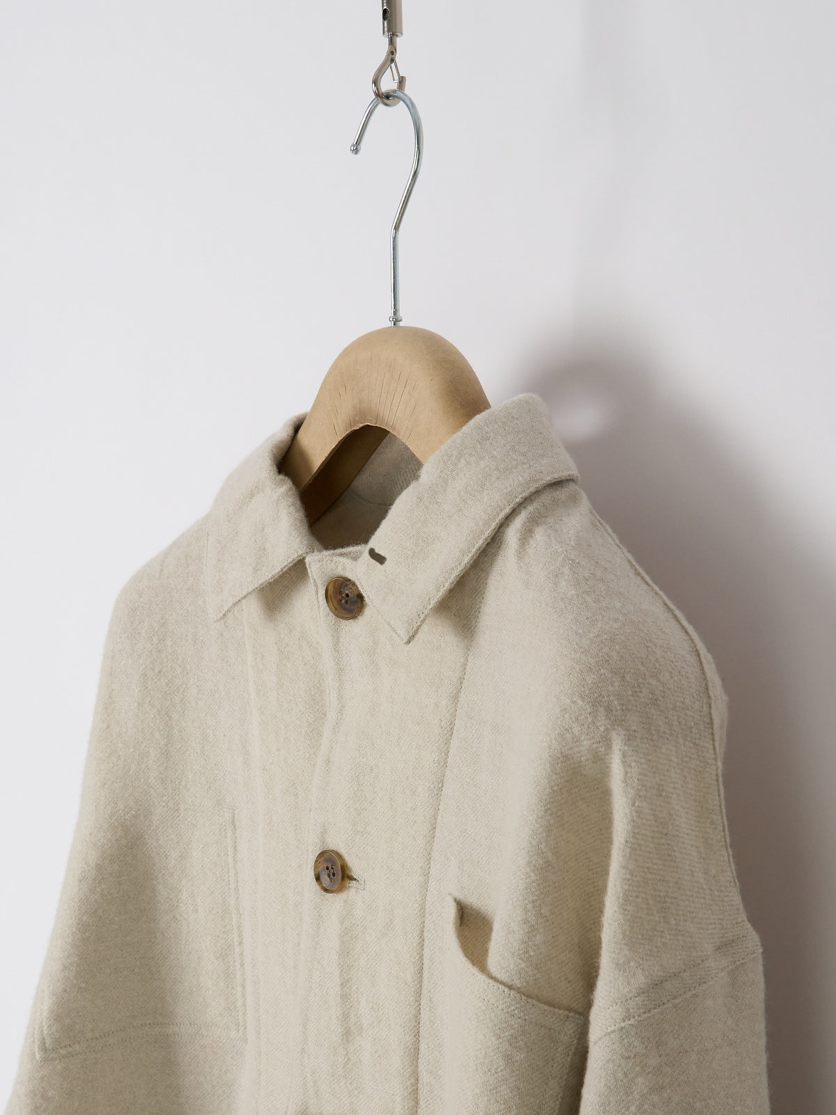 Wool Linen Chore Jacket - Ivory