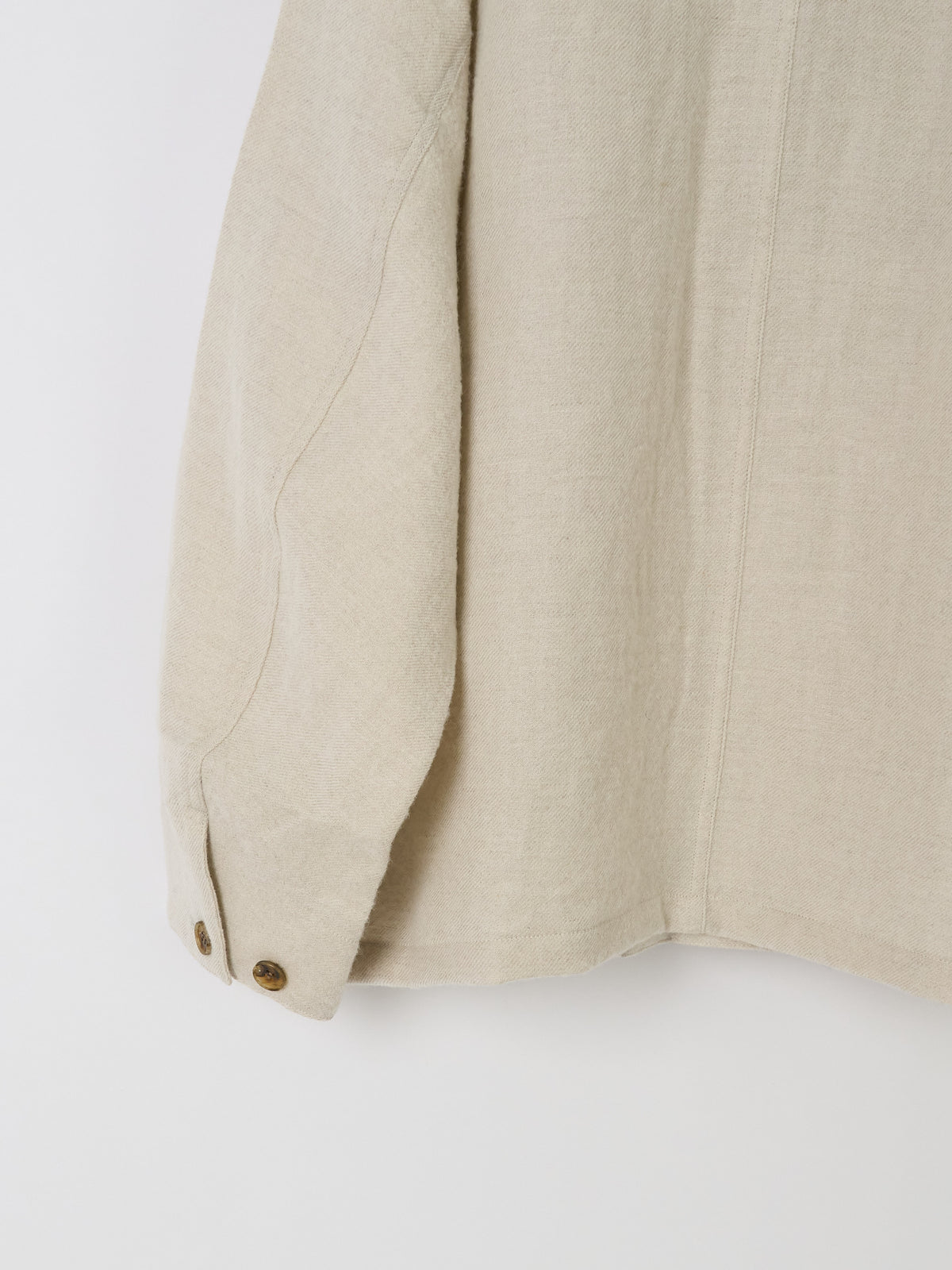 Wool Linen Chore Jacket - Ivory