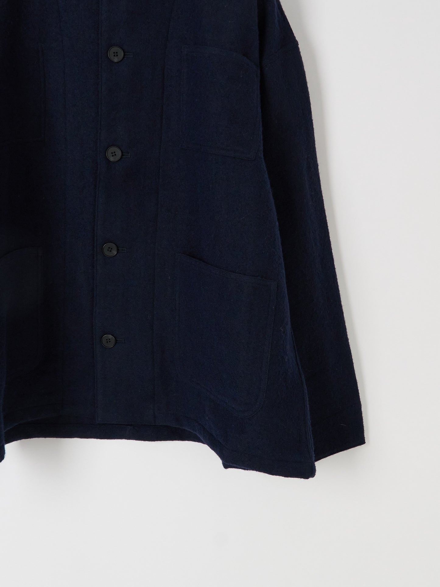 Wool Linen Chore Jacket - Navy