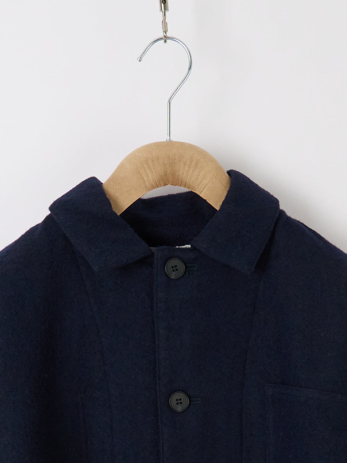 Wool Linen Chore Jacket - Navy