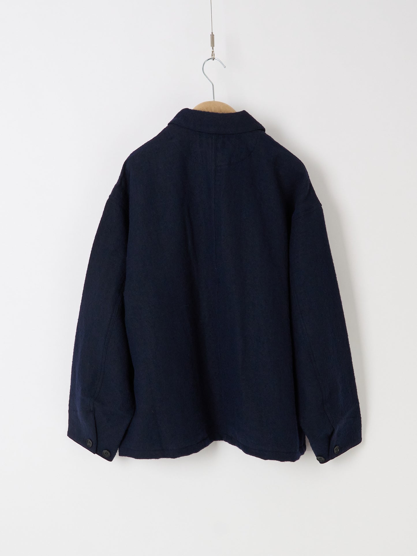 Wool Linen Chore Jacket - Navy