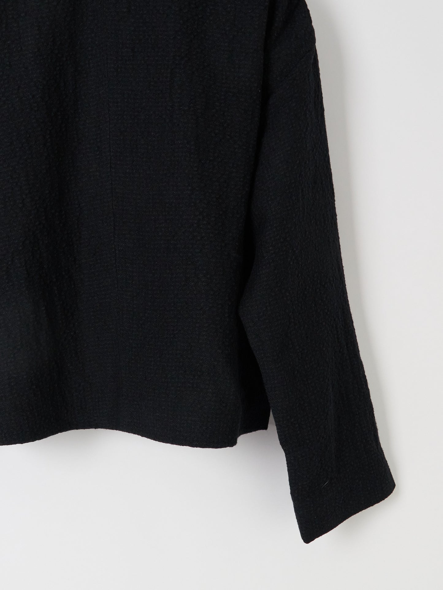 Bumpy Wool Linen Jacket - Black