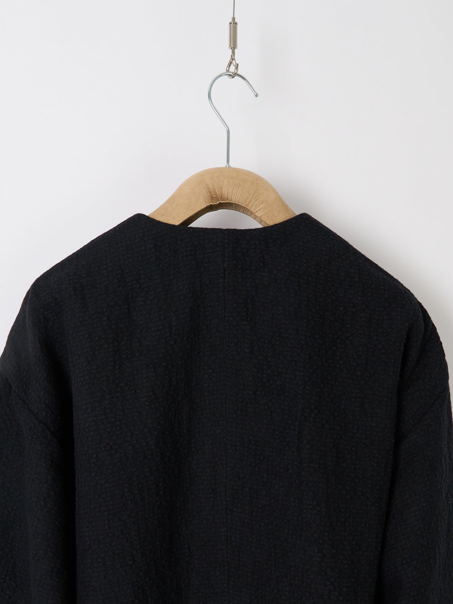 Bumpy Wool Linen Jacket - Black