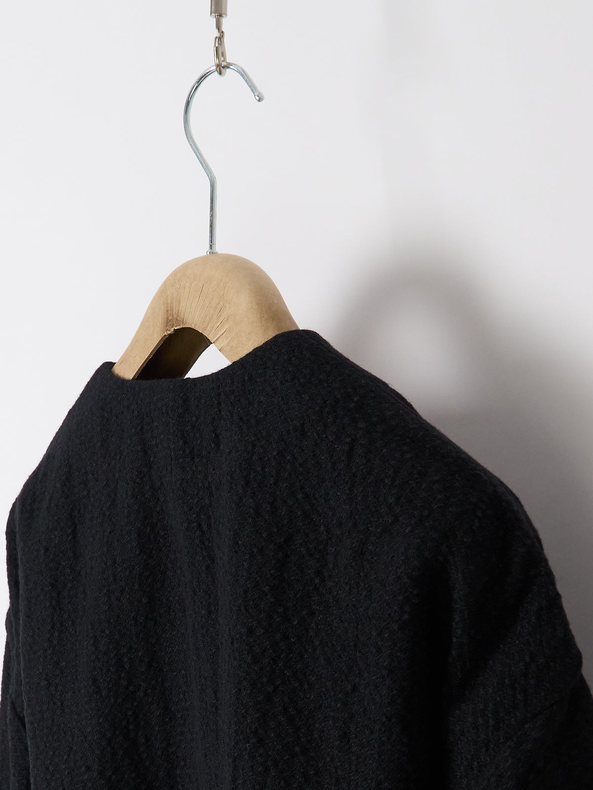 Bumpy Wool Linen Jacket - Black