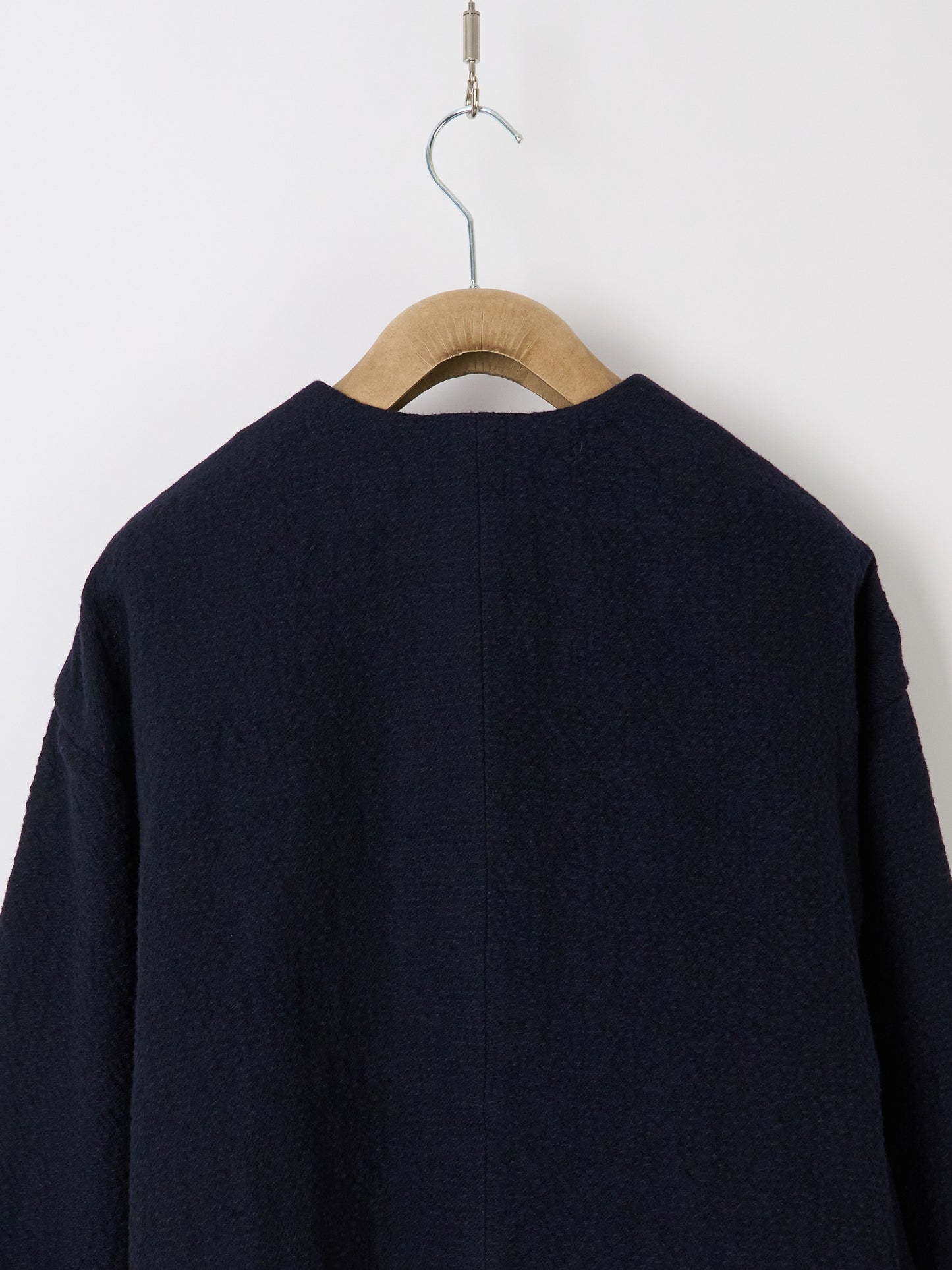 Bumpy Wool Linen Jacket - Navy