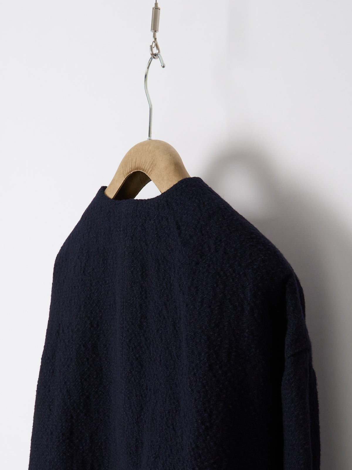 Bumpy Wool Linen Jacket - Navy