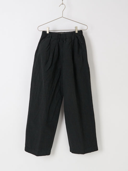 Nuanced Drum-Dyed Trousers - Black