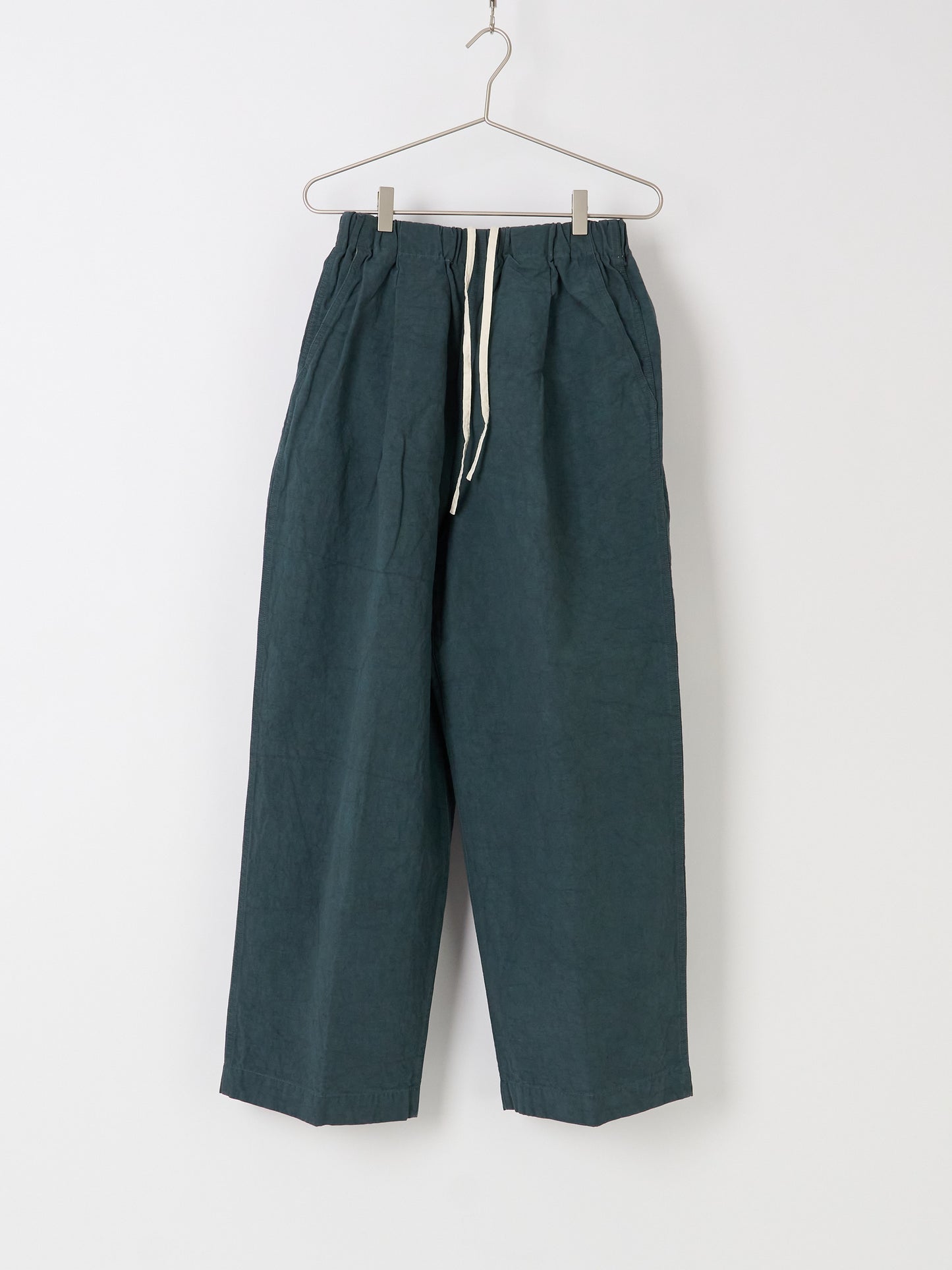 Nuanced Drum-Dyed Trousers - Petrol Blue