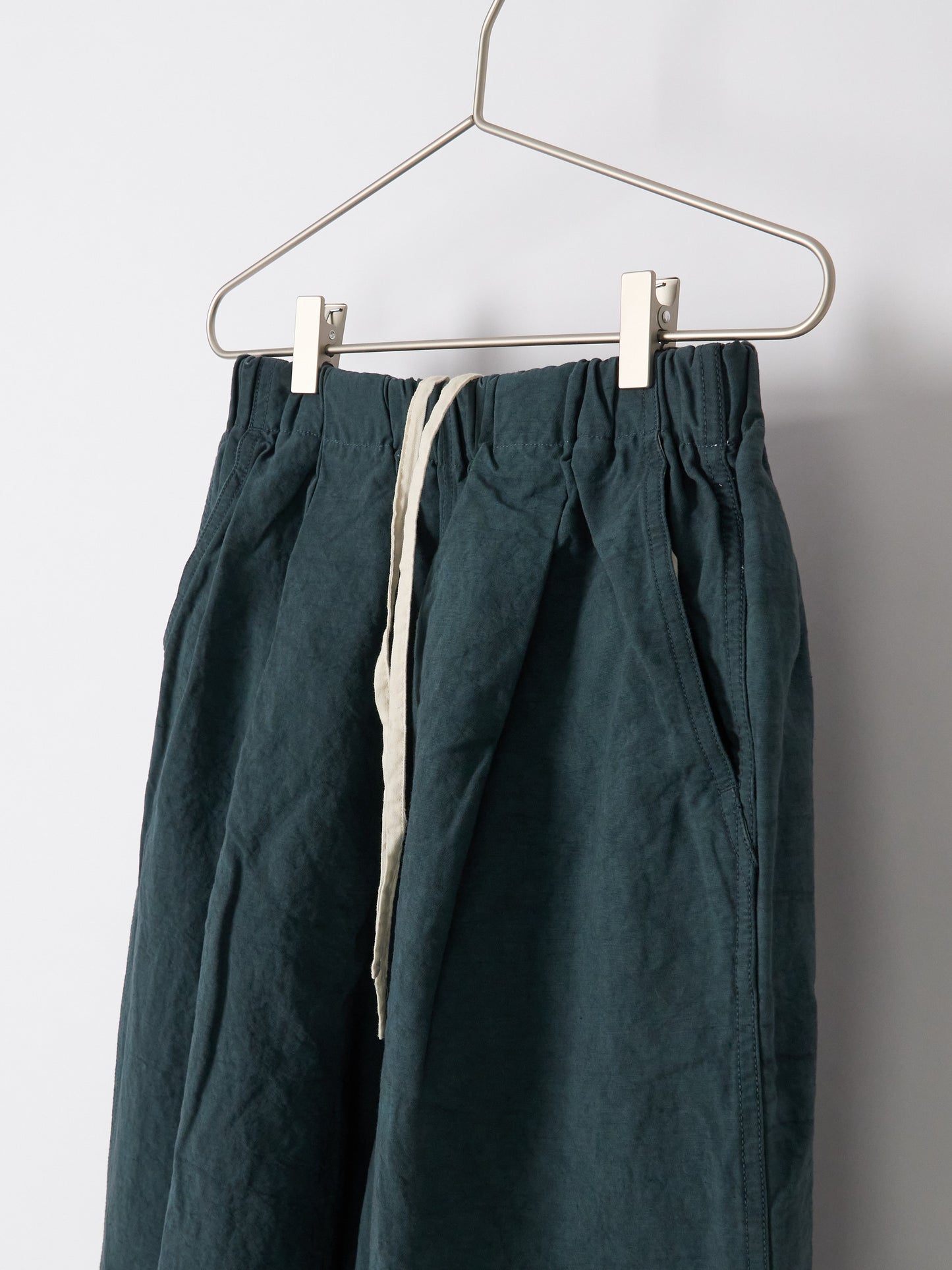 Nuanced Drum-Dyed Trousers - Petrol Blue