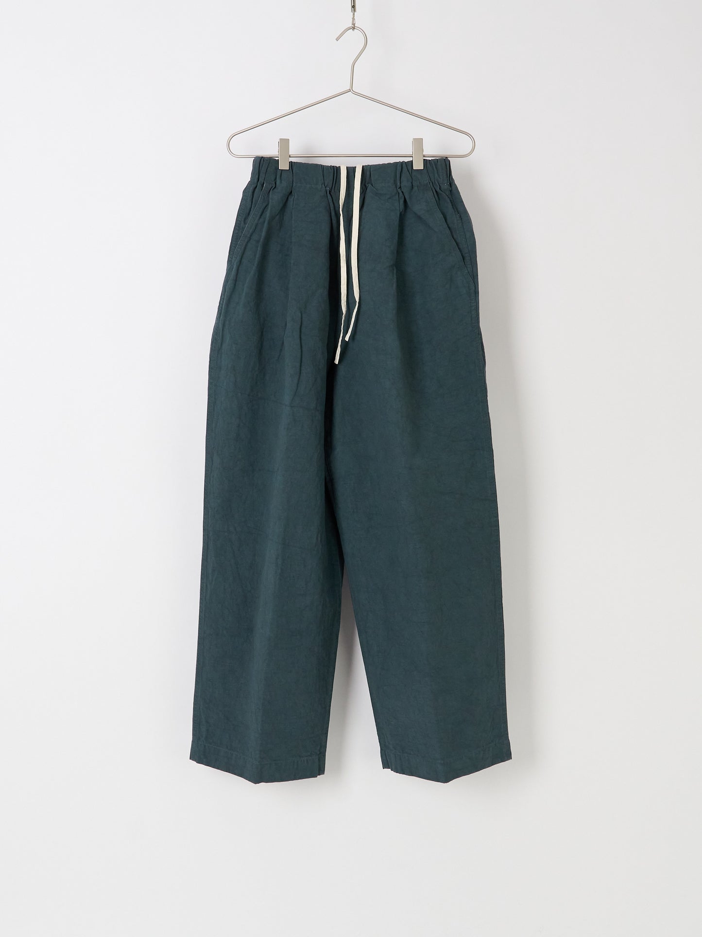 Nuanced Drum-Dyed Trousers - Petrol Blue