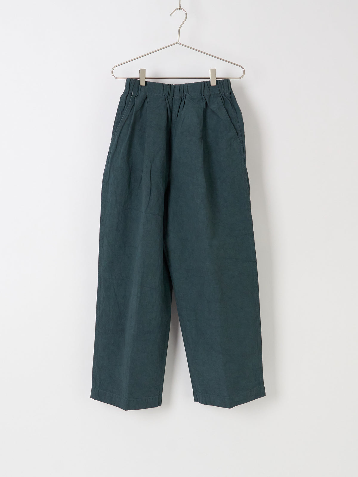Nuanced Drum-Dyed Trousers - Petrol Blue